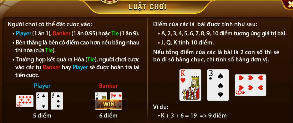 Luật chơi Baccarat tại HitClub bạn cần biết