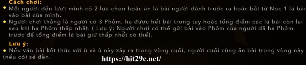 Cách chơi phỏm tại HitClub